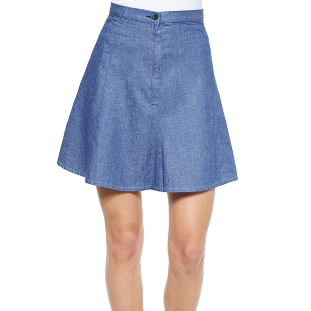 Rag & Bone / Suki Rinse Denim A-line Skirt Size 25